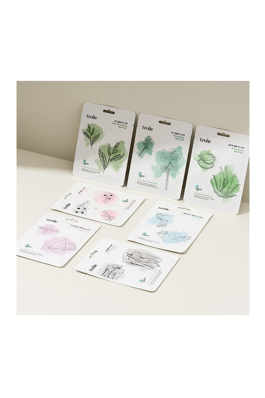 EcoBe Ampoule Facial  Mask Sheet – 6 Scent Variety Set