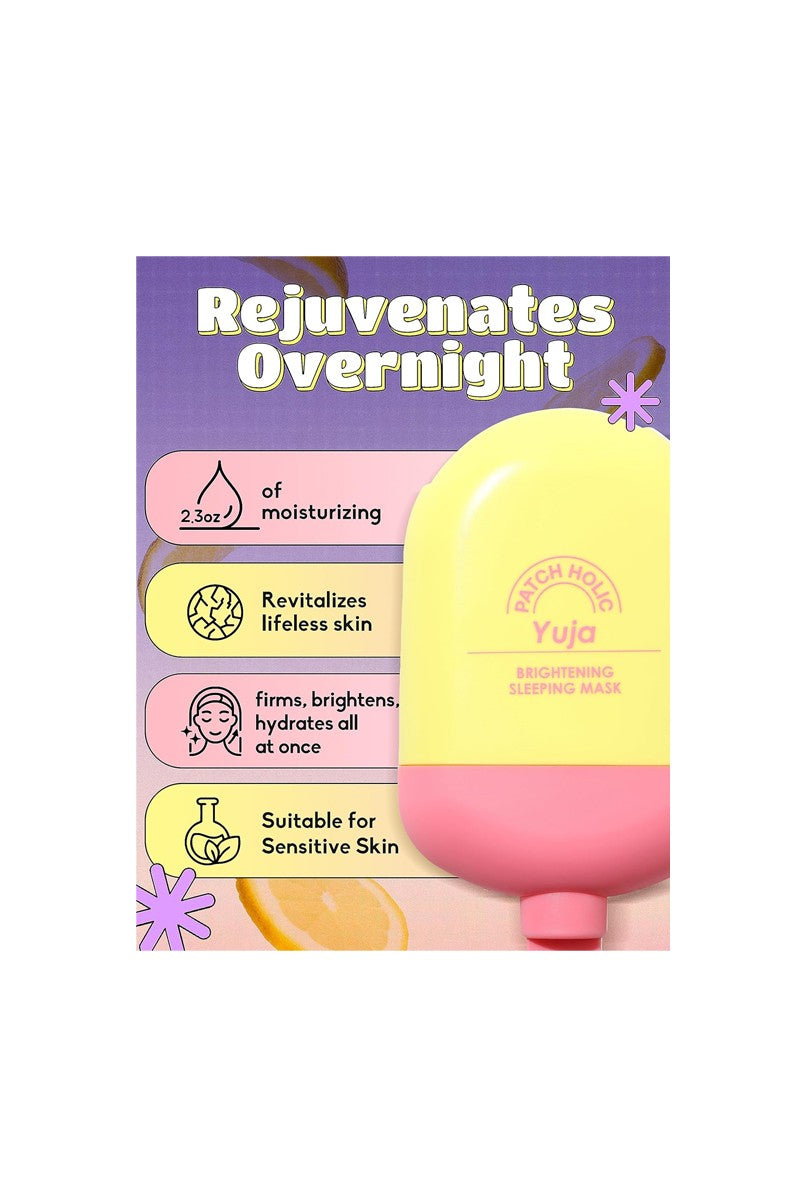 Patch Holic Yuja Brightening Sleeping Mask – Recharge & Illuminate